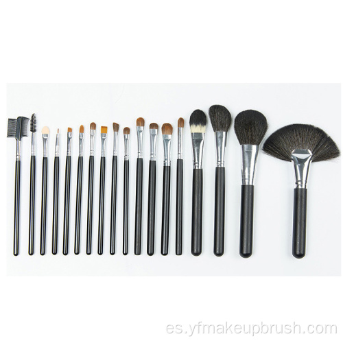 Cepillos de maquillaje de 18pcs conjunto conjunto de cepillos de madera sintética